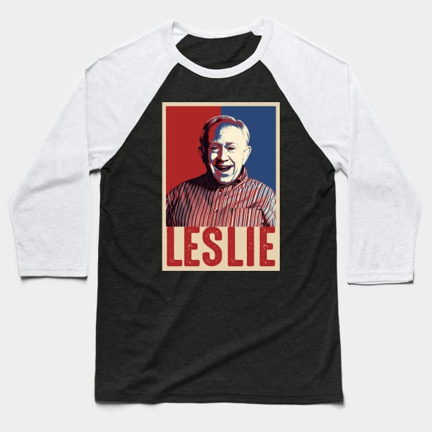 Leslie Jordan Pop Art Style Baseball T-Shirt by mia_me